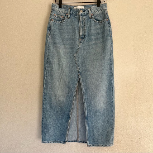 Aritzia Denim Forum The '90s Vintage Maxi Denim Skirt Size 26 - Picture 5 of 13